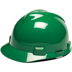 MSA V-Gard Helmet Protective Hard Caps Green