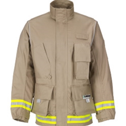 Lakeland EXCT20 FR Extrication Coats with Trim, 911 Series - Khaki - IN STOCK - ON SALE
