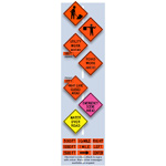 Dicke Fold and Roll Traffic Sign Only - 36" and 48"