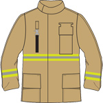 FireDex Wildland Fire Jackets, NFPA - Deluxe, Nomex, Tan