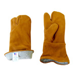 Chicago Protective WSOF-CL 14" Rust Split Leather One Finger Mitten