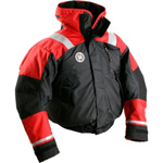 FirstWatch AB-1100-BR Flotation Bomber Jackets Black and Red