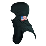 Majestic American Flag on PBI Gold Black NFPA Hood PAC II