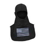 Majestic Grey American Flag on Black hood NFPA Hood PAC II