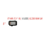 FireTech FT-MB-2.3-FT-B Light Mini Brow DS Light 4.7" 3 LED Spot and