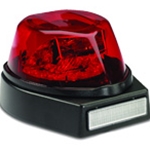 Federal Signal VSLR1-R1A02 Vision SLR Beacon - Red LEDs, Red Dome, (1) Amber IPX6, Clear Lens