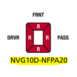 Federal Signal NVG10D-NFPA20 10" Navigator NFPA LightBar, Red Lights