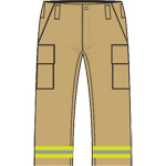 FireDex FS1P05-CT Wildland Fire Pants, NFPA - Deluxe, Cotton, Tan