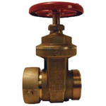Dixon HGVW250F Hydrant Gate Valve, Brass - 2-1/2 NST Female x 2-1/2 NST Male