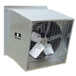 Schaefer 245S12 24" Galvanized Exhaust Fan in Slant Wall Housing, 5-Wing, 1/2 Hp, Belt Drive 1 PK