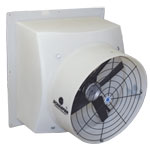 Schaefer PFM126P13 12" Direct Drive Poly Exhaust Fan, Poly Blade, Poly Shutter, 1/3 Hp 1 PK