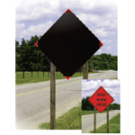Dicke RSC2448 Traffic Sign Covers, Black Vinyl - 24"x 48"
