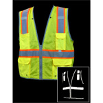 Dicke V1700  Economy Vest, Class 2, Triple Trim - Lime Mesh