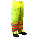 Dicke P1100 Pants Class E, Lime Solid/Mesh Combo Class E, 2" Silver