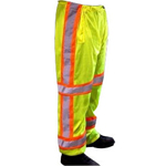 Dicke P1300 Pants, Class E, 2" Reflective Stripes - Lime All Mesh