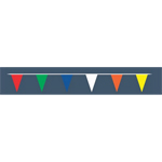 Dicke PLM-100 Pennants, 100 feet, Multi-Color - IN STOCK - ON SALE