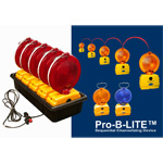 Dicke Pro-B-Amber Pro-B-LITE Rechargeable Sequential Barricade Light Set - Amber