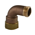 South Park MDE-77 Discharge Elbow, 90 Degree Bend - No Flange, Brass Finish