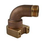 South Park MDE77F20B Discharge Elbow, 90 Bend, 2-Hole Mounting Leg, Brass - 2 NPT FREE SWIVEL X 1.5 NST M