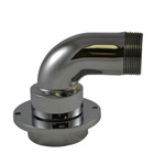 South Park MDE77F22AC Discharge Elbow, 90 Bend, 4-Hole Mounting Flange, Chrome - 2 NPT FREE SWIVEL X 1.5 NST M