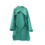 Chicago Protective 564-GR-40 40" Green FR Cotton Open Back Coat