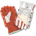 Welding Gloves Domestic Leather Aluminized Snaps