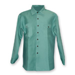 Chicago Protective 625-GR-7 Green FR Cotton Work Shirt-Lighter Weigh