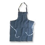 Chicago Protective 532-1P Blue Shop Denim Apron with One Bib Pocket