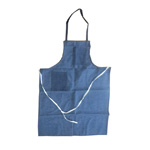 Chicago Protective 532-2P Blue Shop Denim Apron Hemmed with Bib and