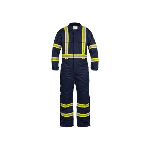 Lakeland Flame Resistant BLUE Insulated Safety Coverall Reflective NIC08RT13 New 