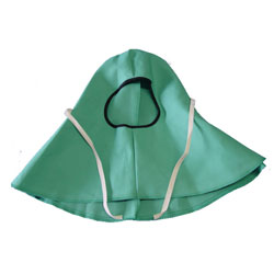 Chicago Protective 648-GR Green FR Cotton Open Faced Hood