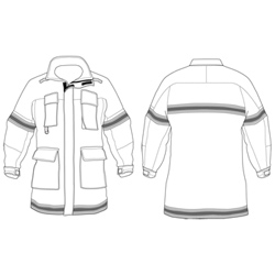 PGI 5500281 Fireline Smokechaser Deluxe Coats - Nomex - Red