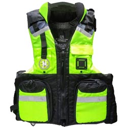 FirstWatch AV-800-HV Four Pocket Flotation Vests USCG - Hi Vis Yellow