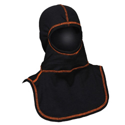 Majestic High-Vis Orange stitching on Black NFPA Hood PAC II