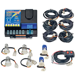 Wolo 8006-5-4C2B Strobe Kit LIGHTNING PLUS 4 Clear - 2 Blue Strobe B