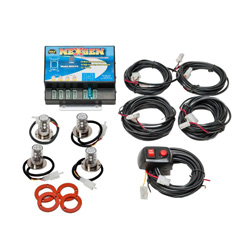 Wolo 8504-13CCBB Kit NEXGEN 2 Clear-2 Blue LED Heads 12-24 Volt