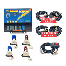 Wolo 8104XL-8BBRR Strobe Kit LIGHTNING Strobe Kit Four Outlet