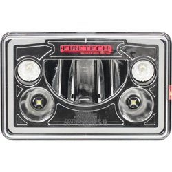 FireTech FT-4X6-H Factory Headlight 4x6, DOT compliant - High Beam, Chrome - IN STOCK - ON SALE