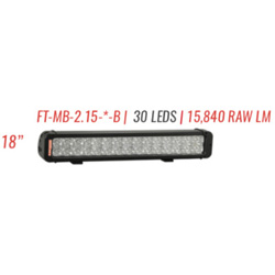 FireTech FT-MB-2.15-FT-B Light Mini Brow DS Light 17.5" 15 LED Spot