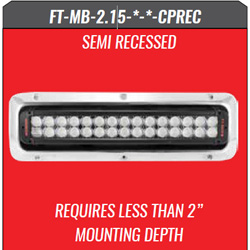 FireTech FT-MB-2.15-F-W-CPREC Light 150 Watt Semi-Recessed Scene Lig