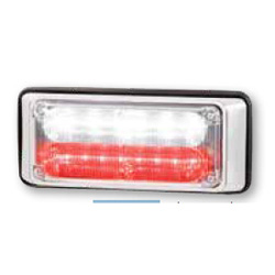 Federal Signal QL73C-RW FLASHING RED & WHT,SPLIT COLOR