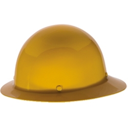 yellow full brim hard hat
