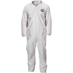 Lakeland MicroMax NS Microporous General Purpose Disposable Coverall with Boots Case of 25 White 3X-Large Elastic Cuff