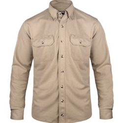 Lakeland ISHAT20 High Performance FR Knit Button-Up Shirt - Khaki