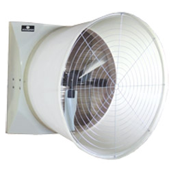 Schaefer 573CF2G-3-HV 57" Fiberglass Exhaust Fan with Cone, 3-Wing Galvanized Blade, 2 Hp, High Volume, 3-Phase 1 PK