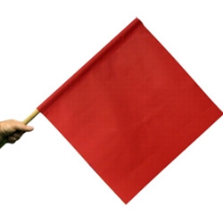 Dicke 2036-24 Warning Flags, Solid Vinyl, Red - 24"