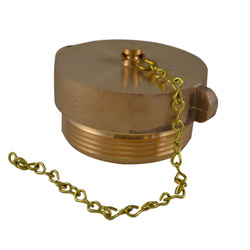 South Park HPC3008AB Hose Plugs, Rocker Lug w/ Chain, Brass Finish - 2.5 NST