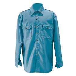 Chicago Protective 625-FR9B-MB Medium Blue Vinex® FR Work Shirt